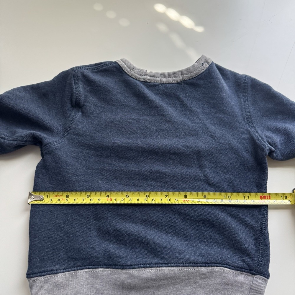 Polo Ralph Lauren Sweatshirt Kids 2T Blue Gray Colorblock Fleece Pullover Logo - Picture 7 of 10